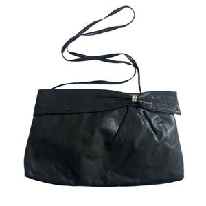 Black Clutch w/ Hideaway Crossbody Strap